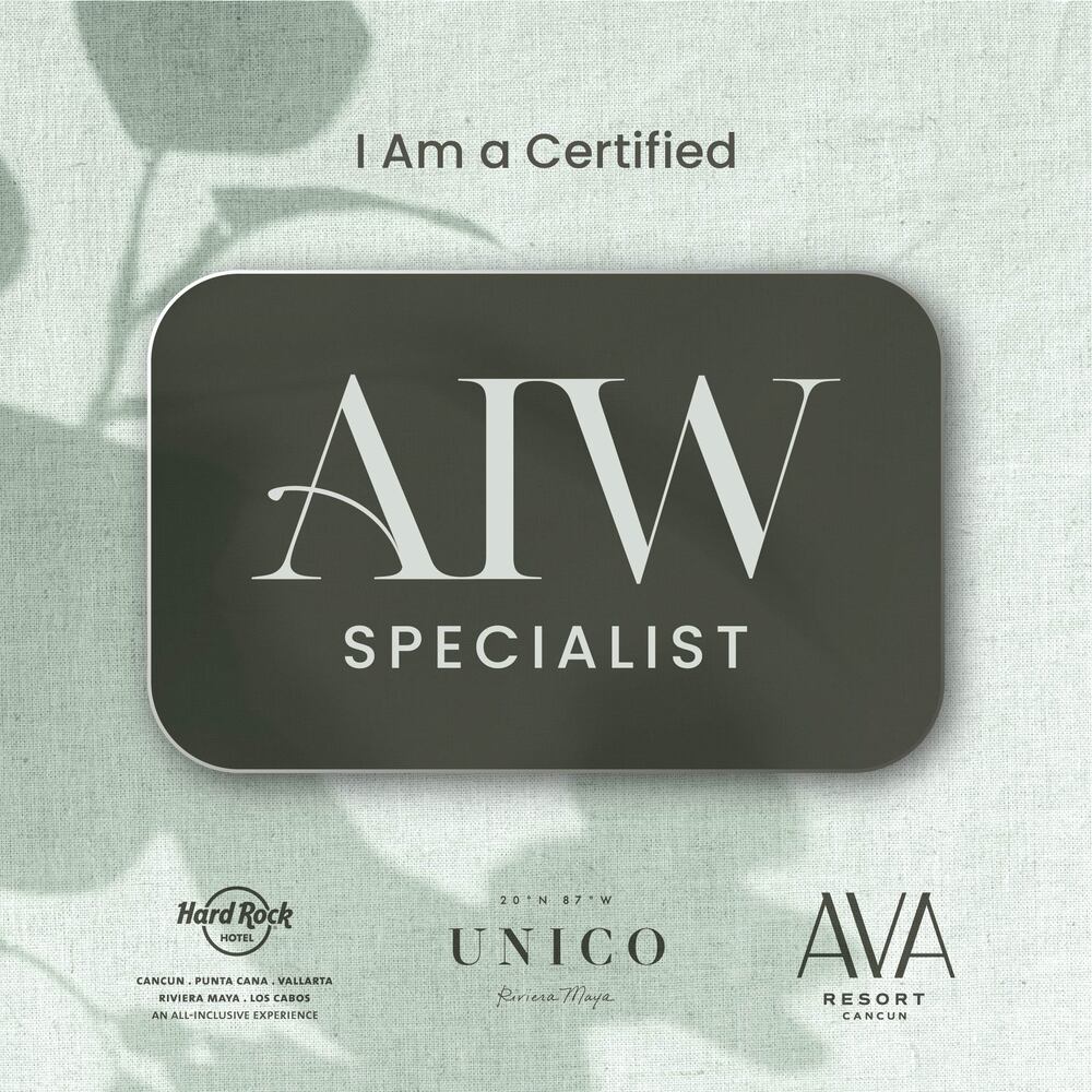 Shore to Sea Vacations is officially certified as All In Weddings Specialist by AIC Hotel Group