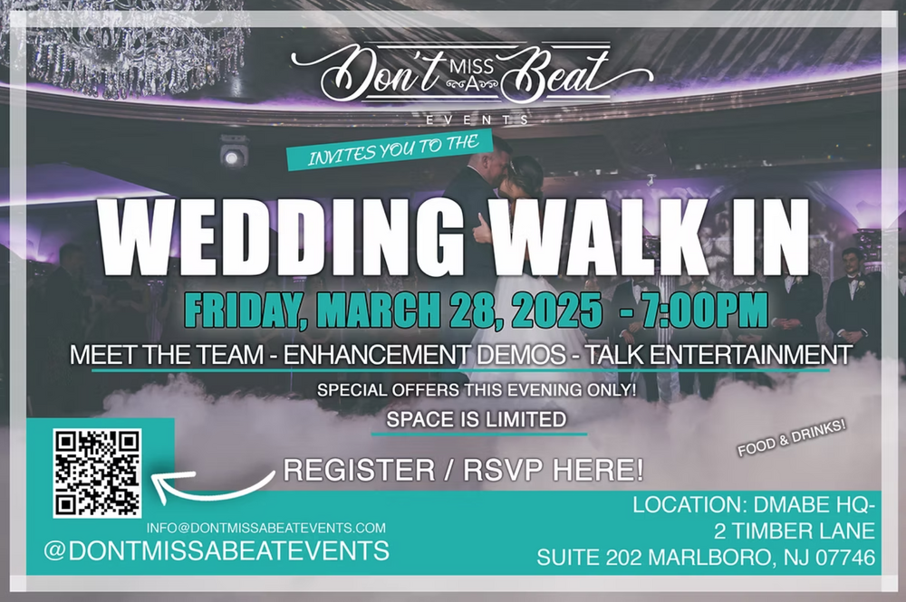 Wedding Walk In at Don't Miss A Beat Events